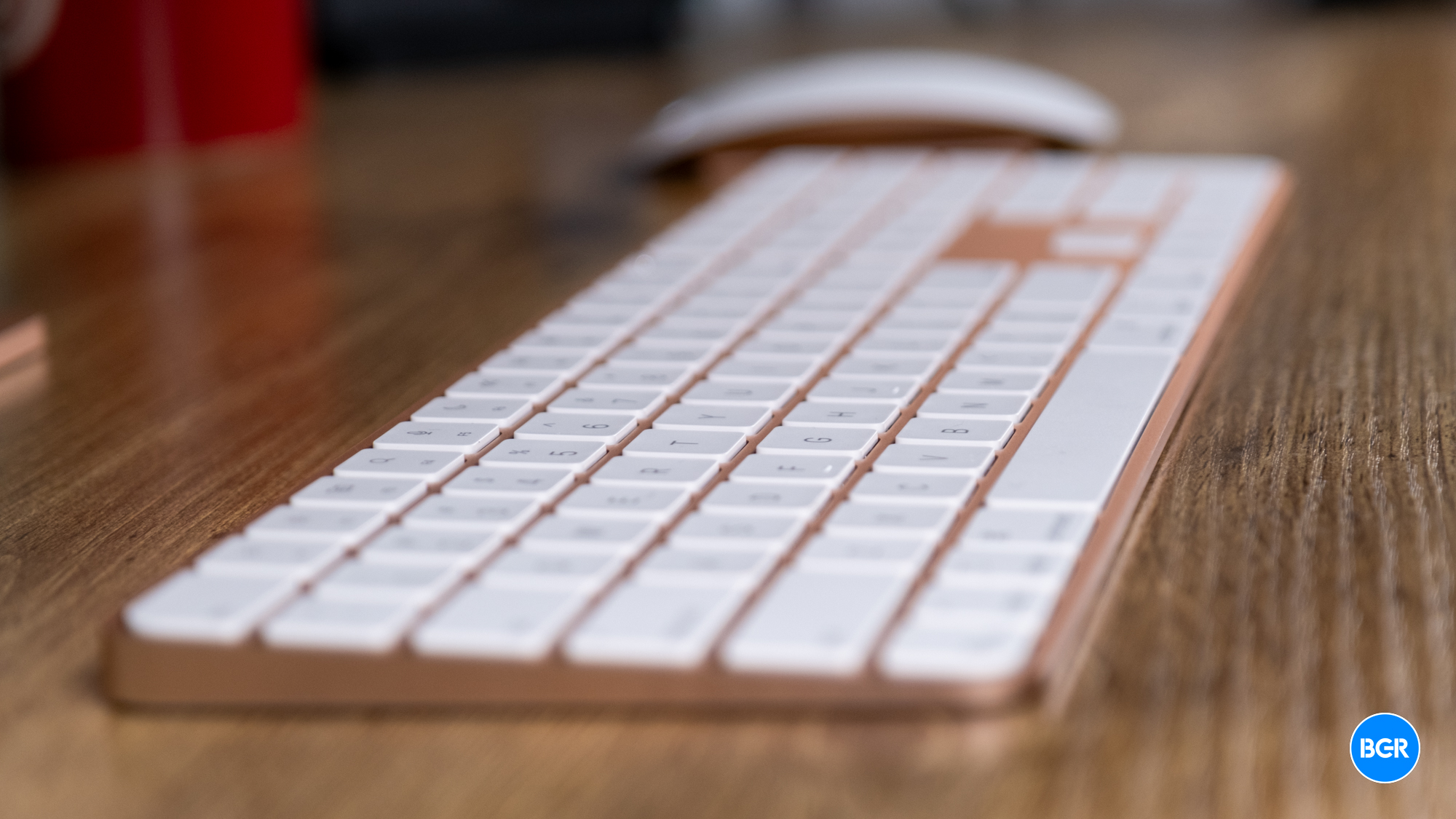 Apple iMac (2024) keyboard on a table.