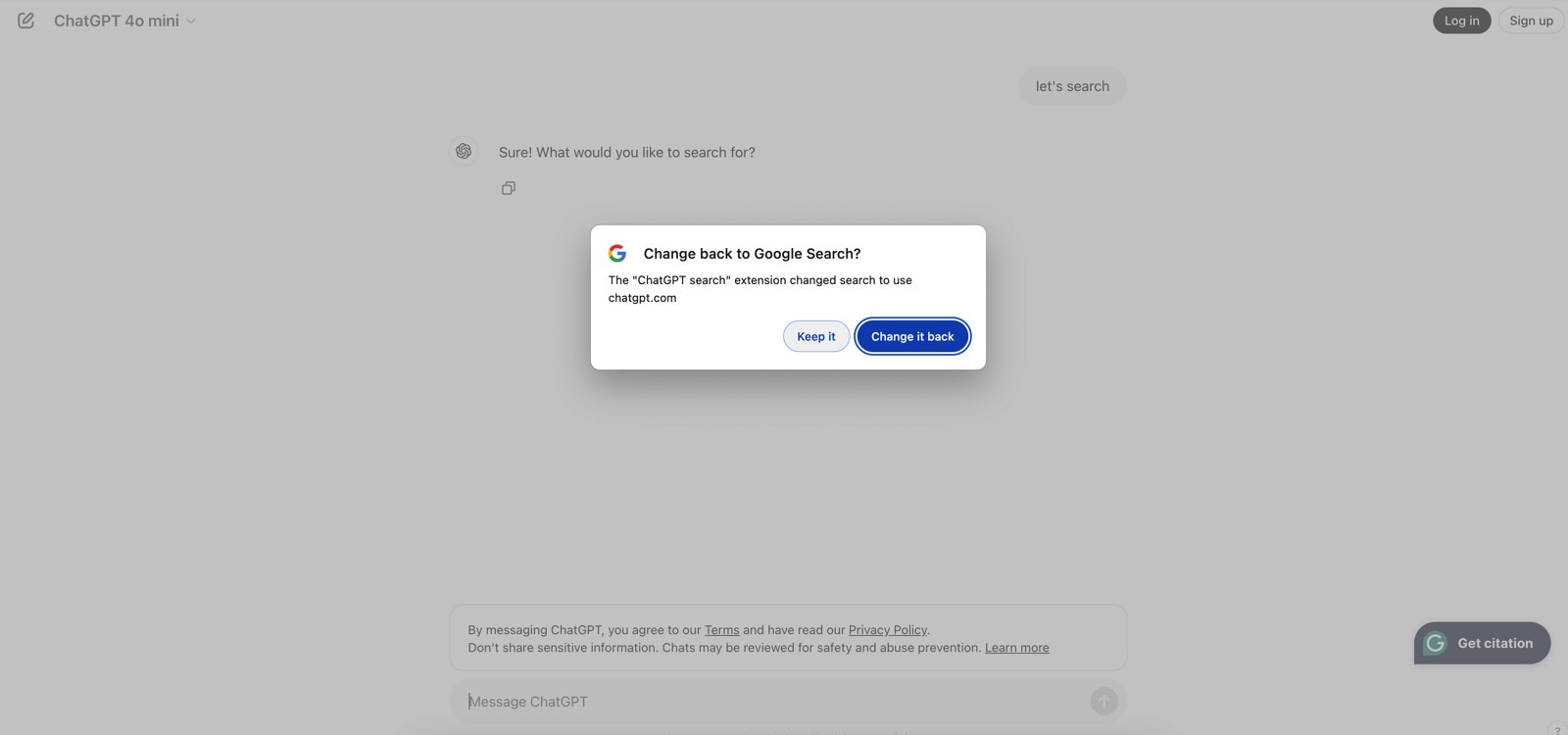 how do.i.make.chatgpt. my default search engine