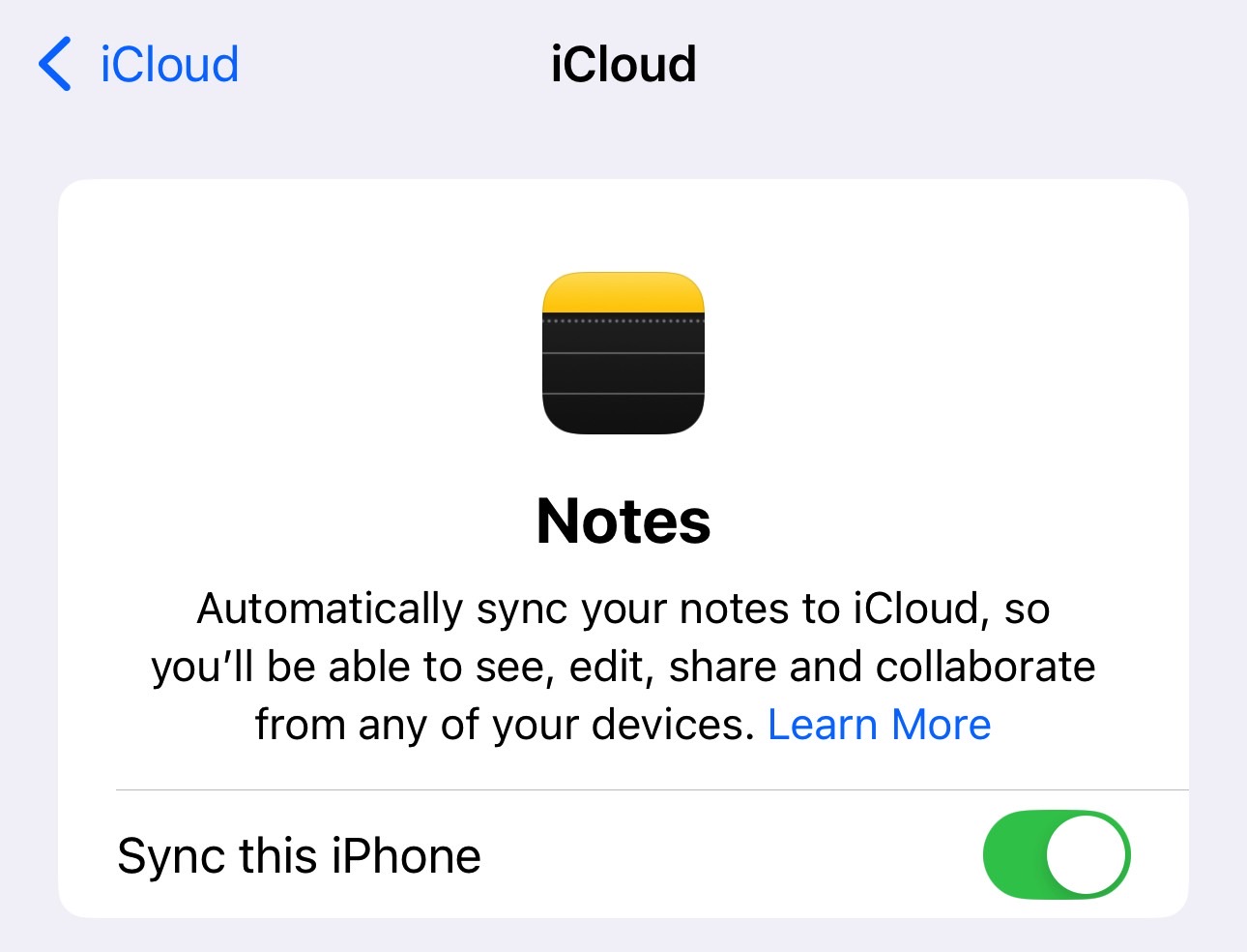 This is the Notes toggle you are looking for.