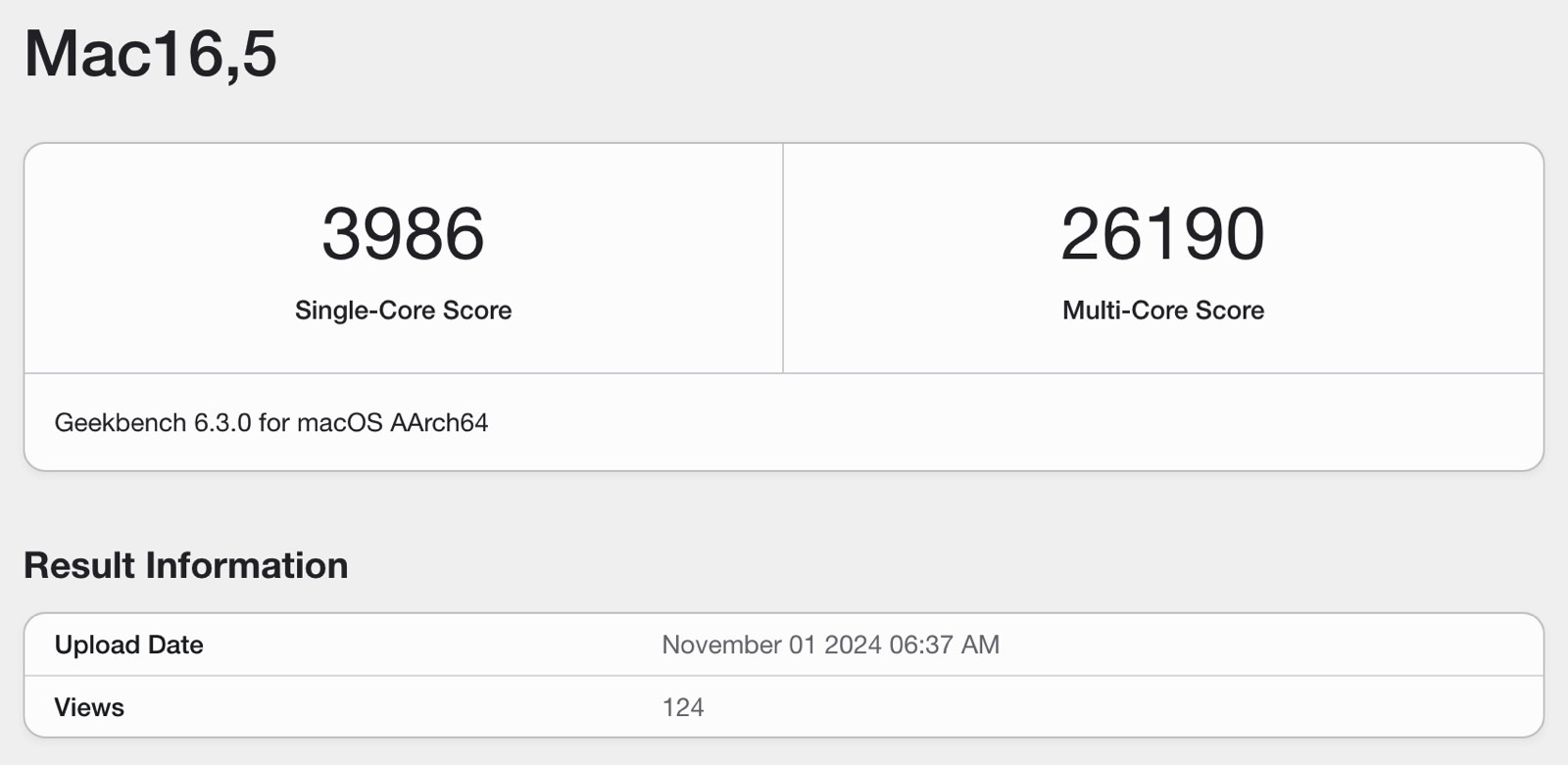 M4 Max MacBook Pro Geekbench 6 benchmark scores.