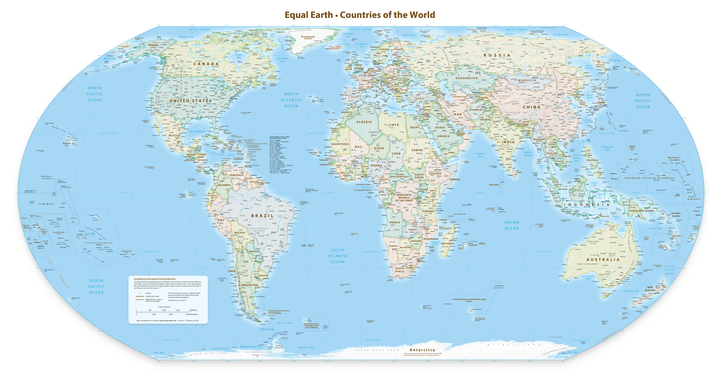 Equal Earth World Map