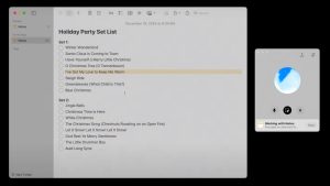 ChatGPT Talking to ChatGPT via Advanced Voice Mode about a document in Apple Notes.