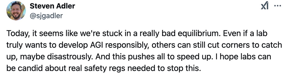 OpenAI researcher Steven Adler on the risks coming from other AI firms.