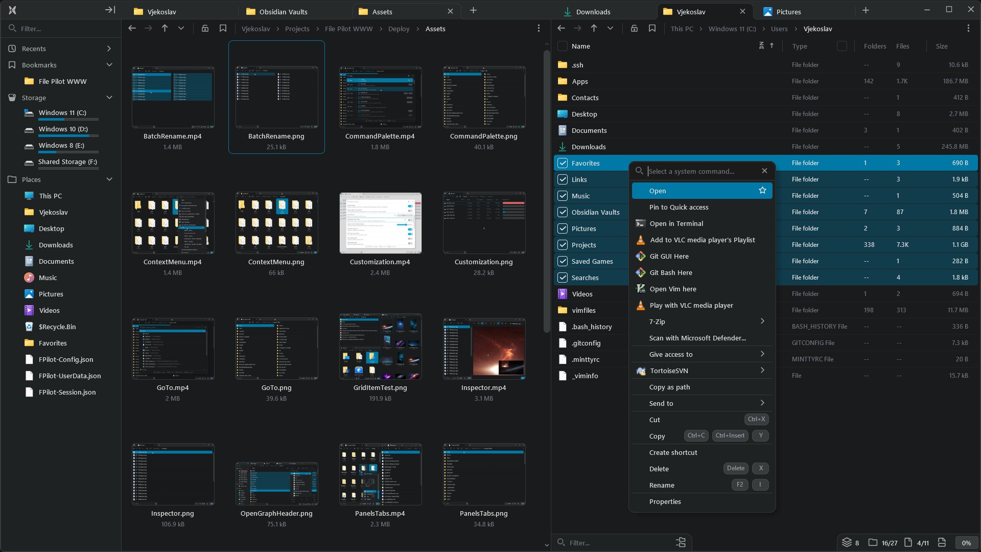 File Pilot multitasking