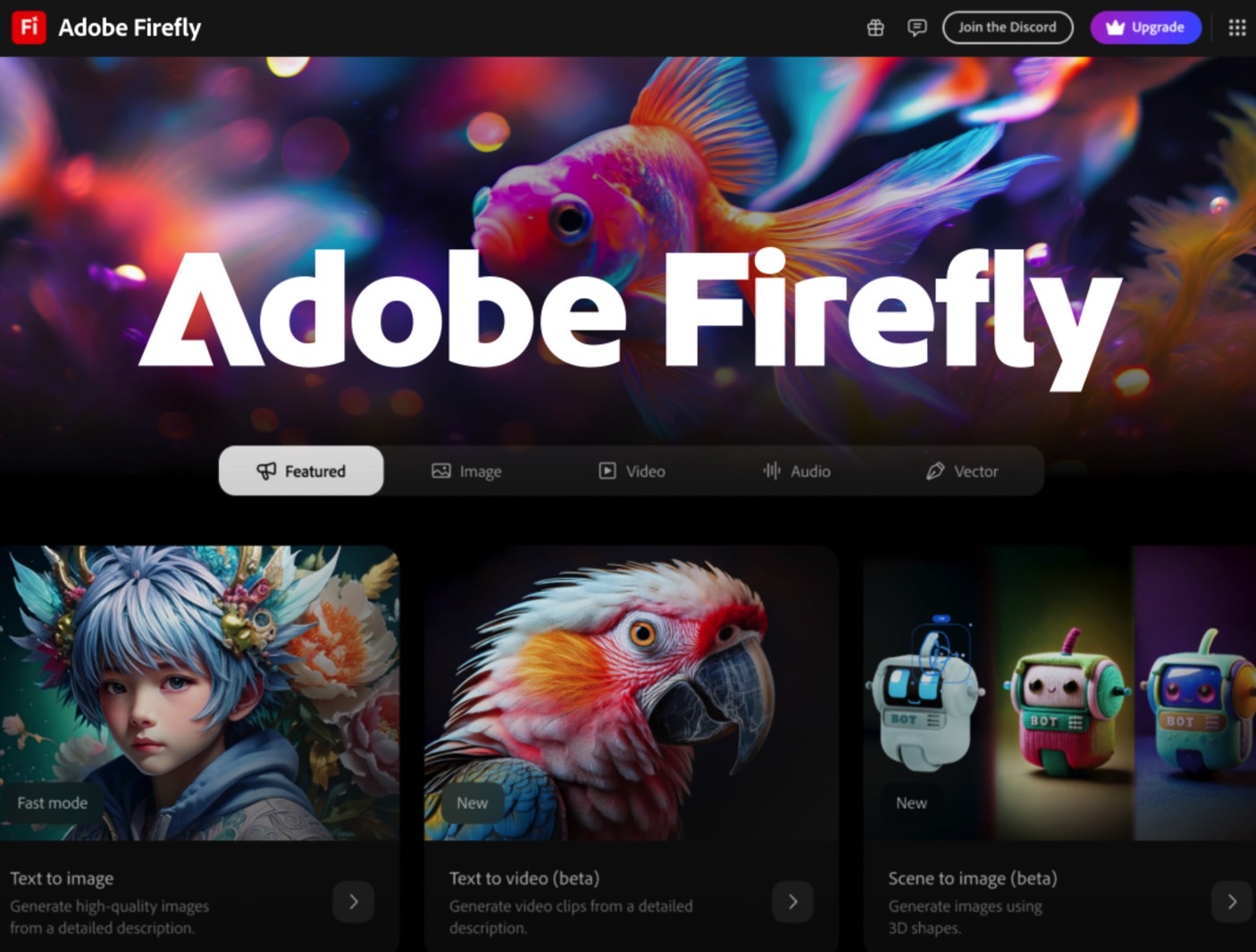 Adobe's Firefly web app.