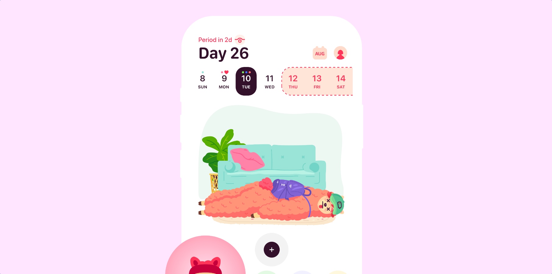 Period tracker Pinkllama gets huge app update with new moods and redesign