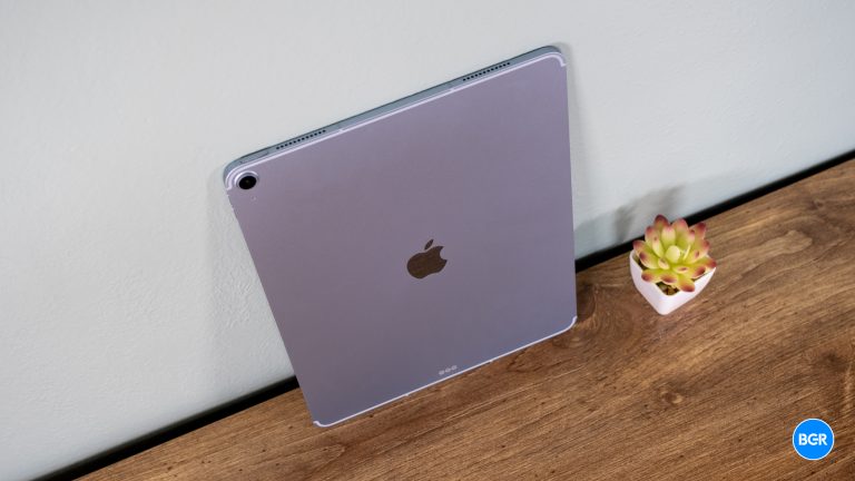 Apple iPad Air M3 leaning against a wall