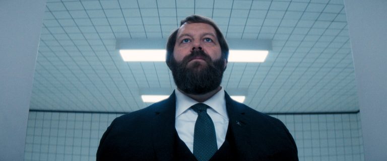 Ólafur Darri Ólafsson in as Mr. Drummond in Severance on Apple TV+