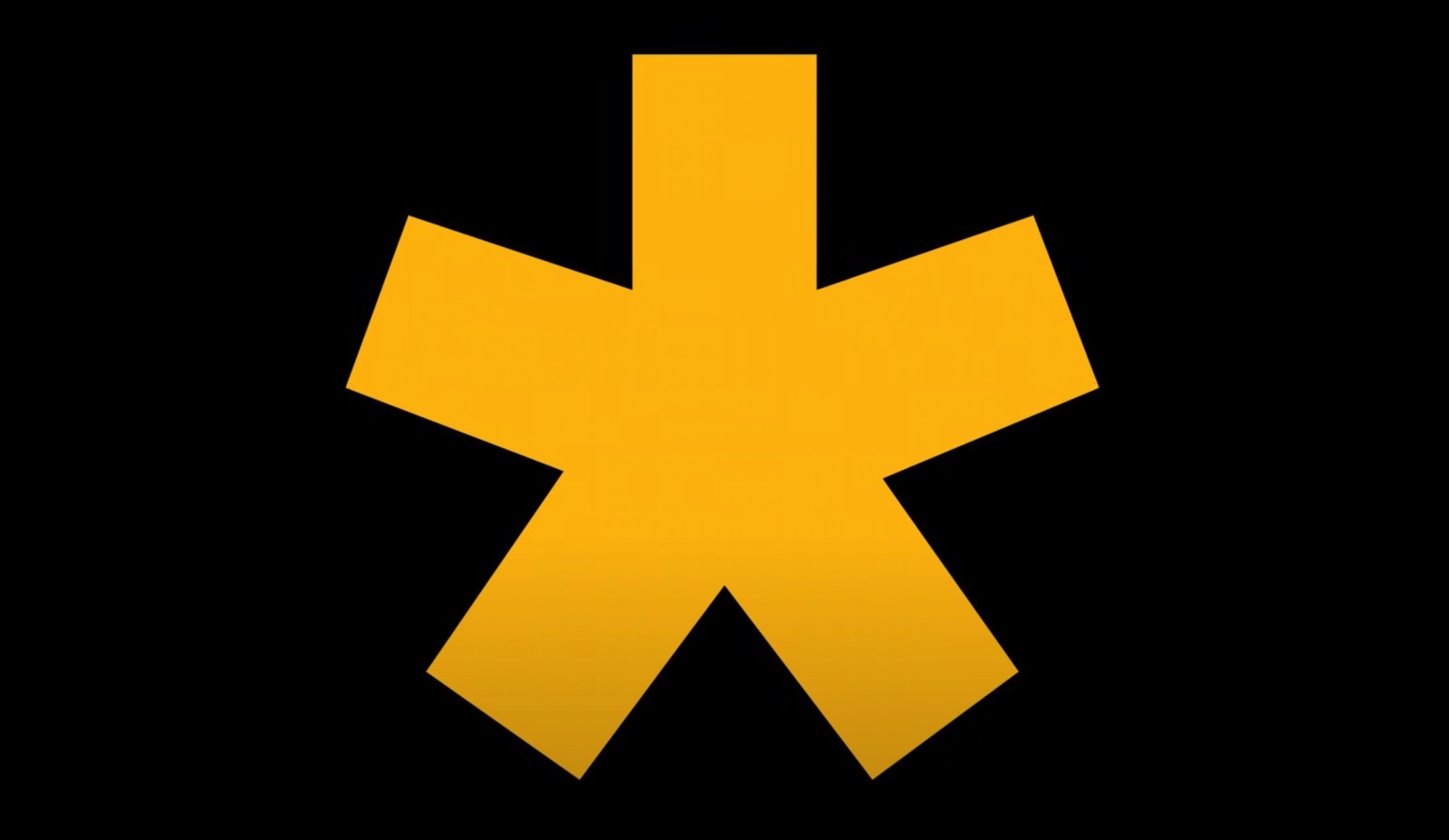 A strange asterisk symbol with five tips instead of six.