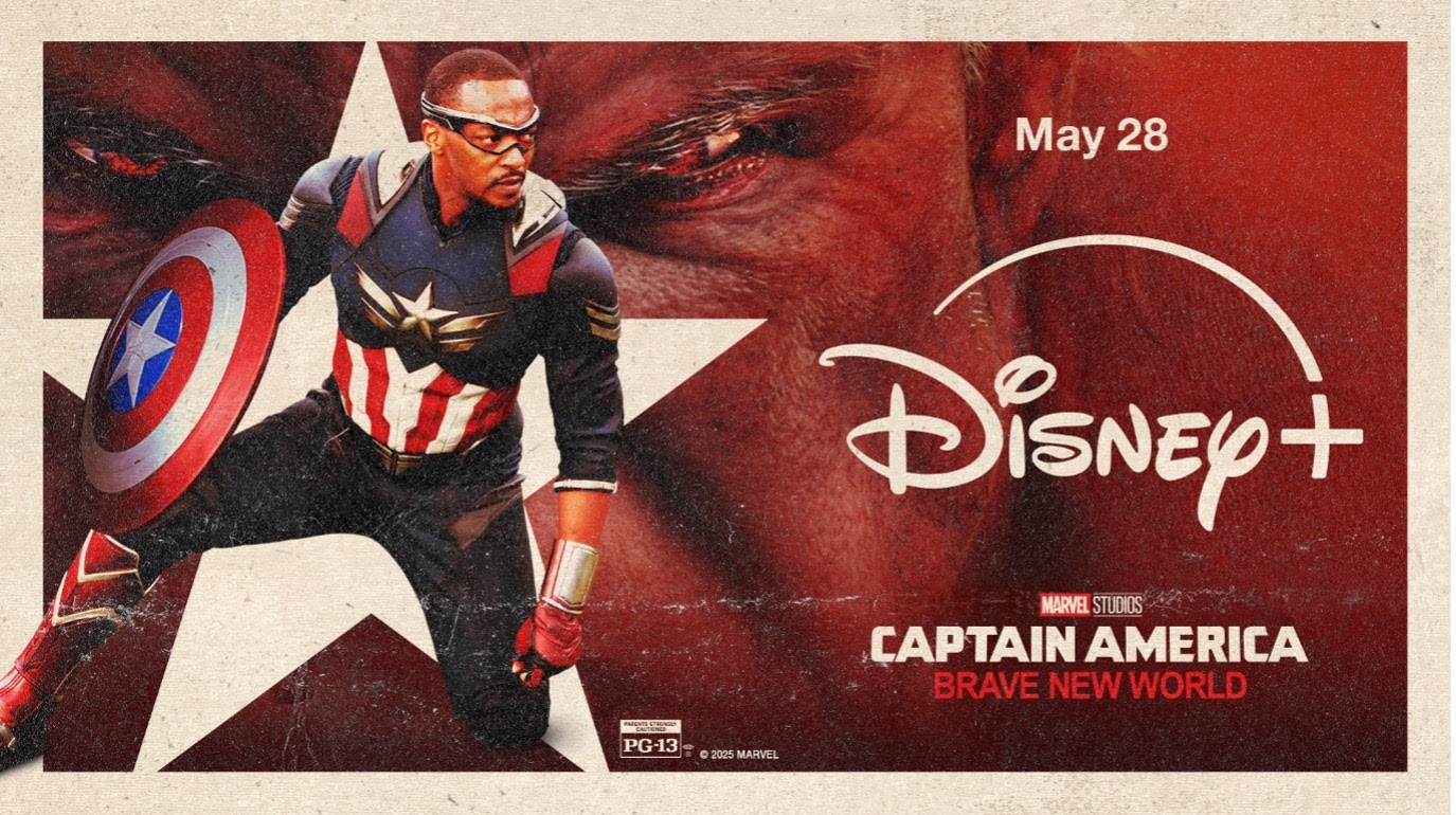 Captain America: Brave New World coming to Disney+ on May 28th