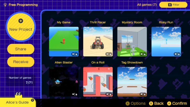 Game Builder Garage for Nintendo Switch.
