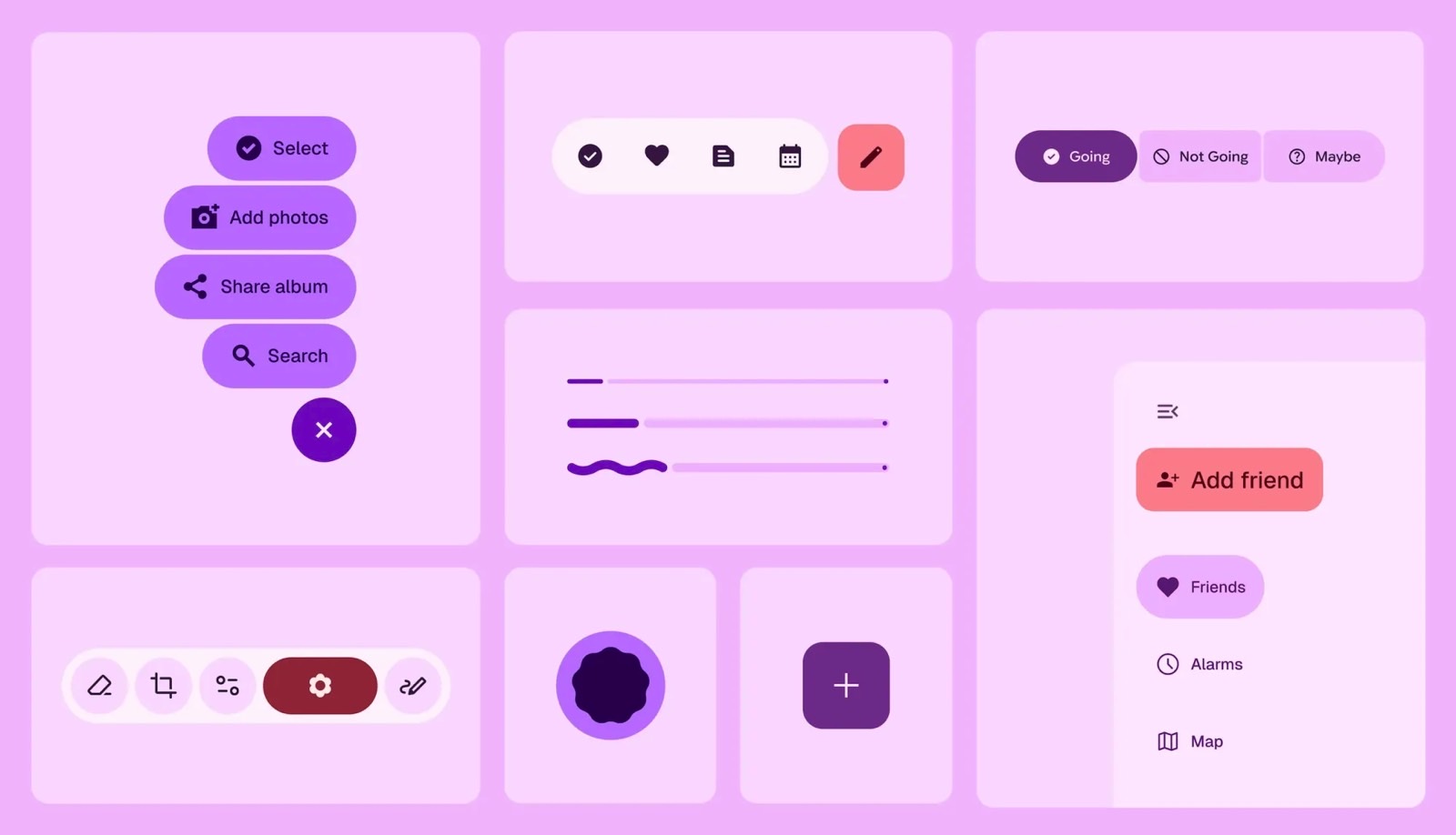 Material 3  Expressive  design elements.