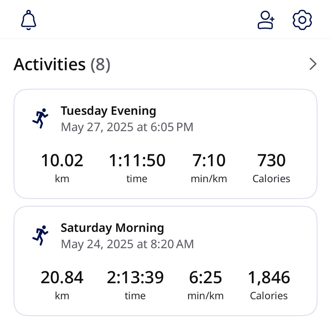 The last 10K run recorded with Runkeeper.