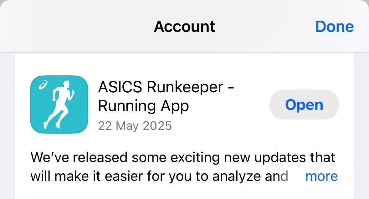 La aplicación Runkeeper recibió su última actualización un día antes de la carrera.