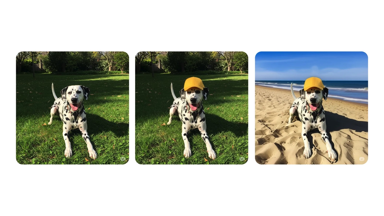 An example of images edited with the Gemini AI app.