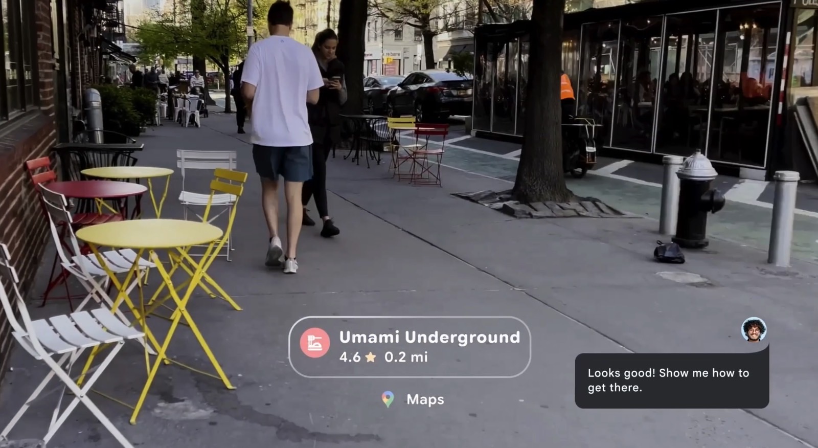 Android XR: Gemini offers an immediate response from Google Maps.
