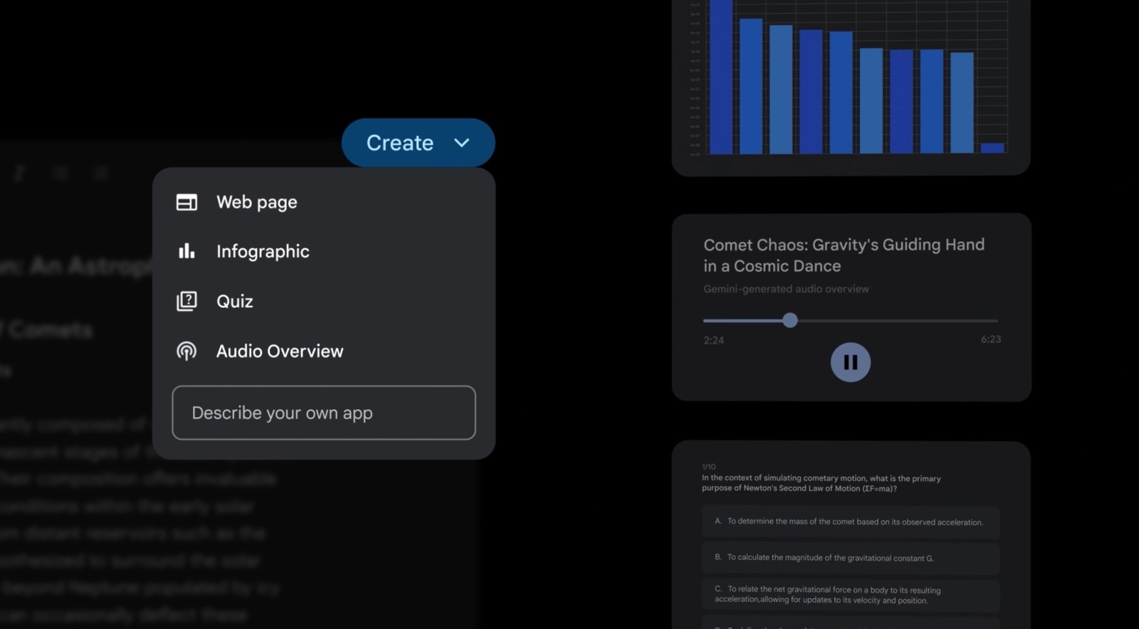 Google Gemini: Canvas feature.