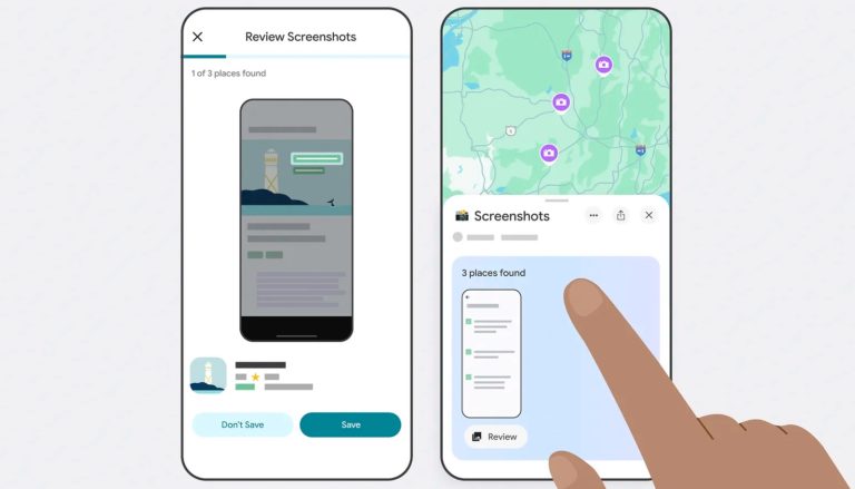 Google Maps uses Gemini AI to extract location data from screenshots.