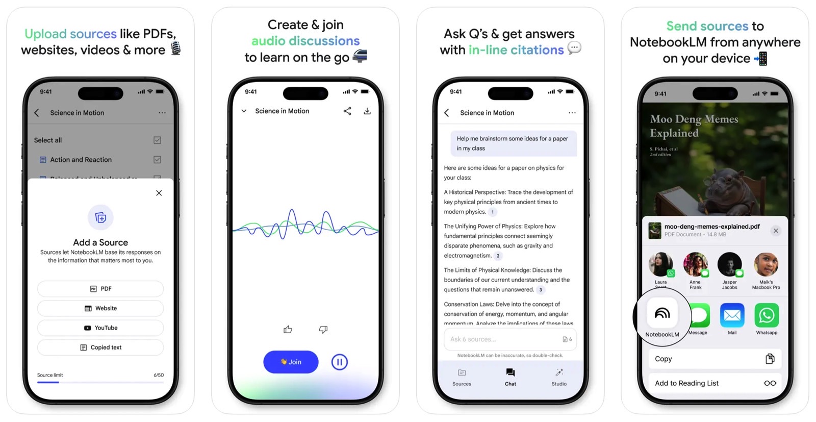 Google NotebookLM for iPhone.