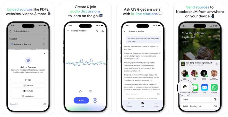 Google NotebookLM for iPhone.