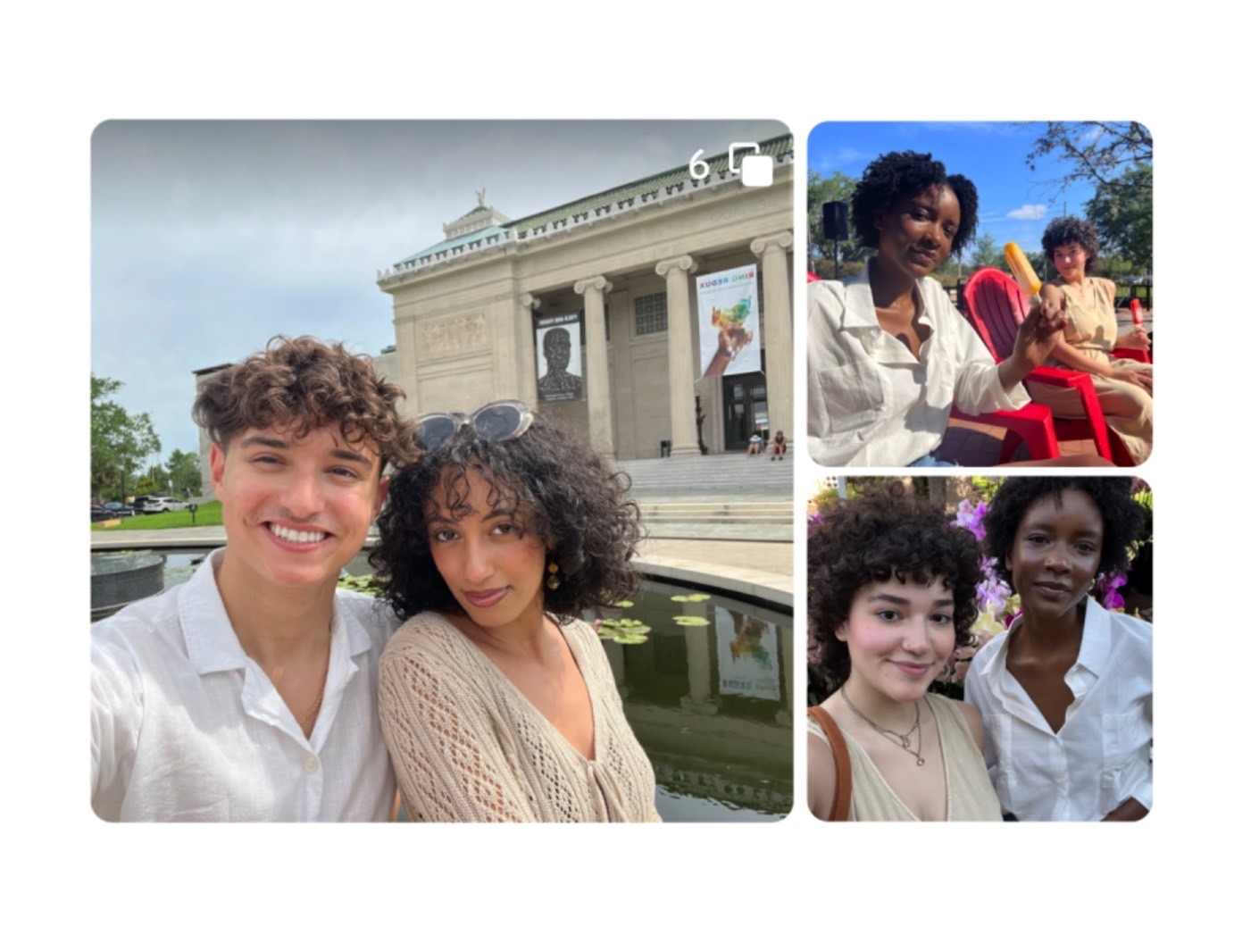 Google Photos lets you stack similar photos together.