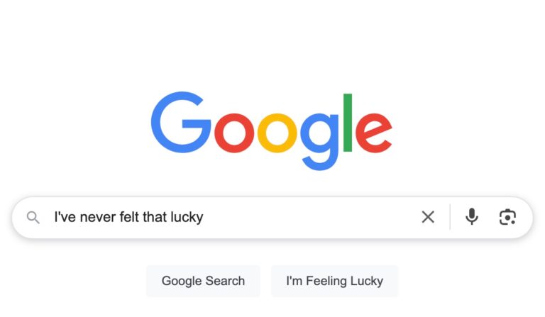 Google Search home page and the 