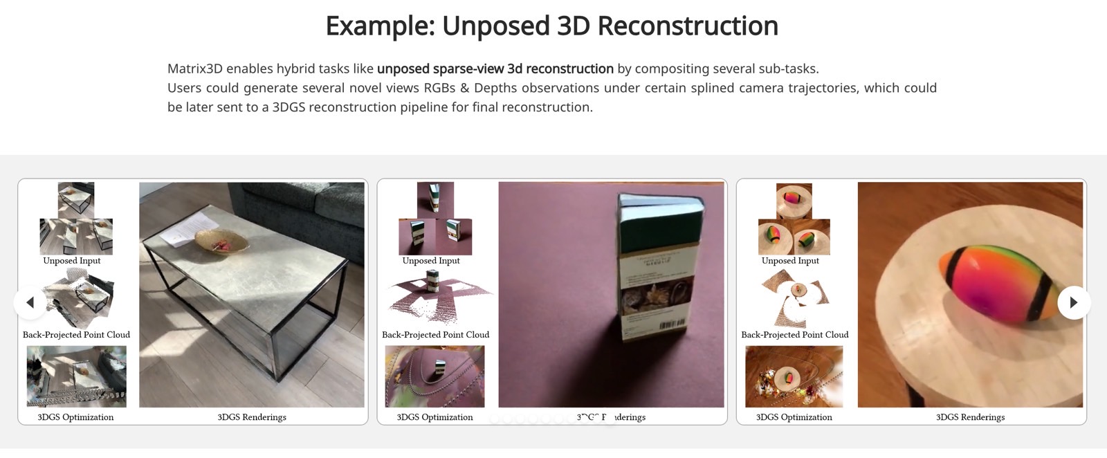 Apple shared plenty of Matrix3D examples on GitHub.