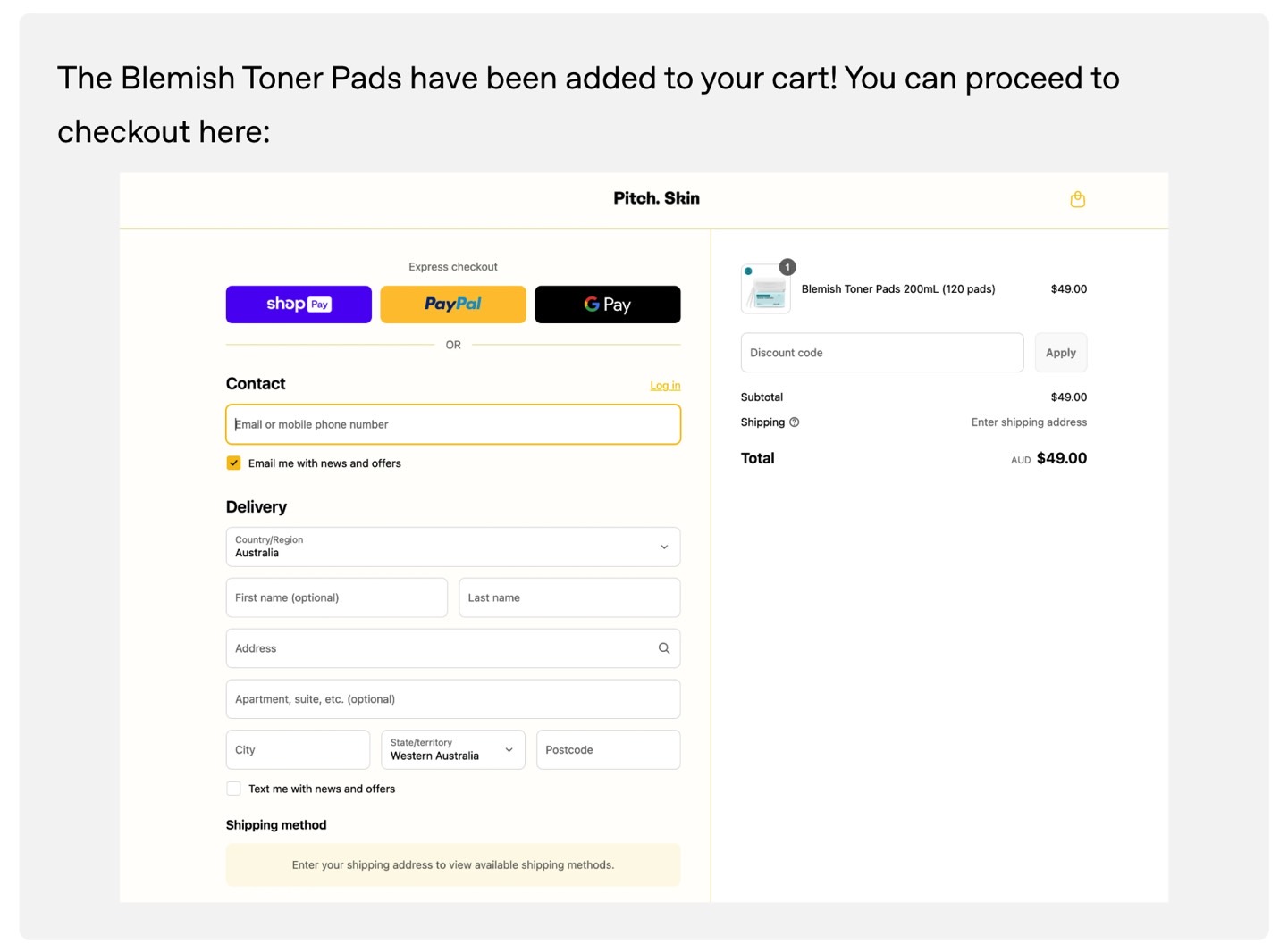 An example of ChatGPT adding products to a Shopify cart on behalf of the user via MCP.