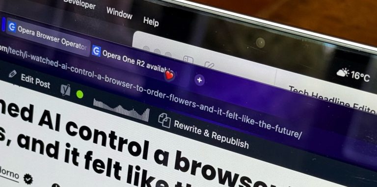 Opera One R2 running on MacBook Pro