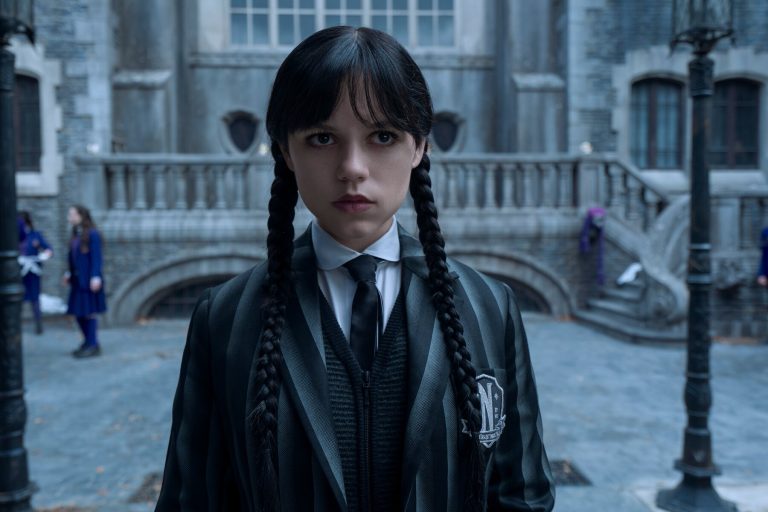 Jenna Ortega in Wednesday on Netflix