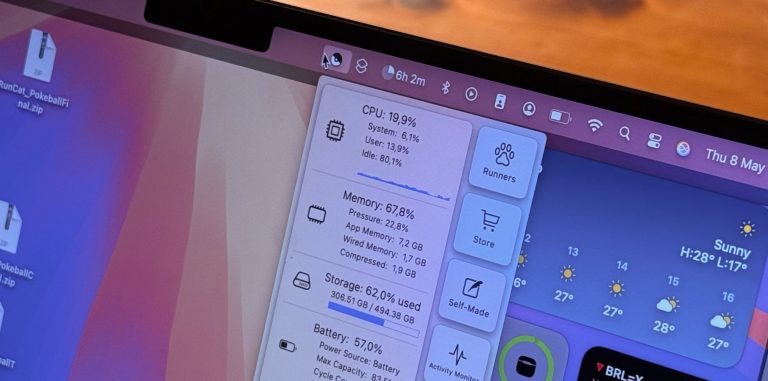 RunCat Mac menu bar extension