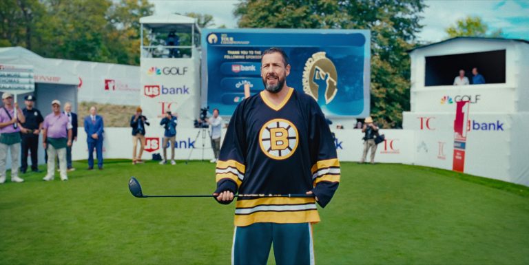 Adam Sandler as Happy Gilmore in Happy Gilmore 2.