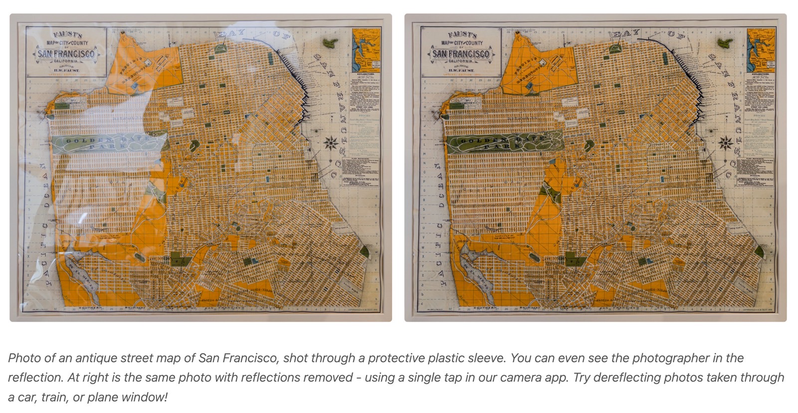 Project Indigo will eventually remove reflections from photos taken through a window.