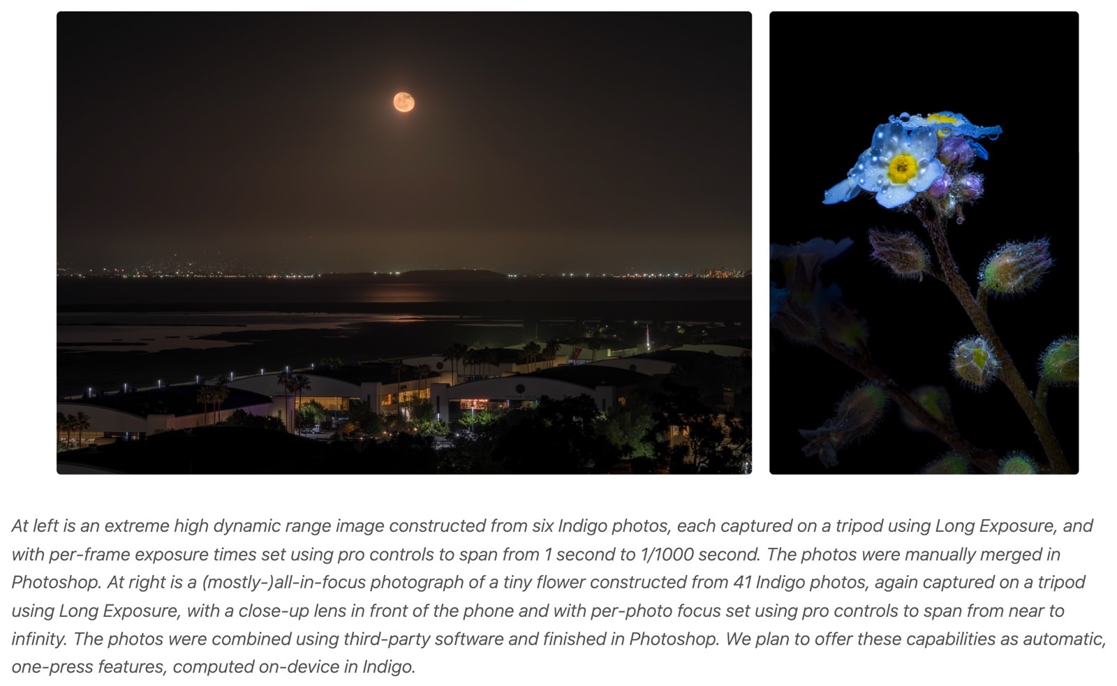 Project Indigo will eventually let you capture high-quality photos of the full moon.