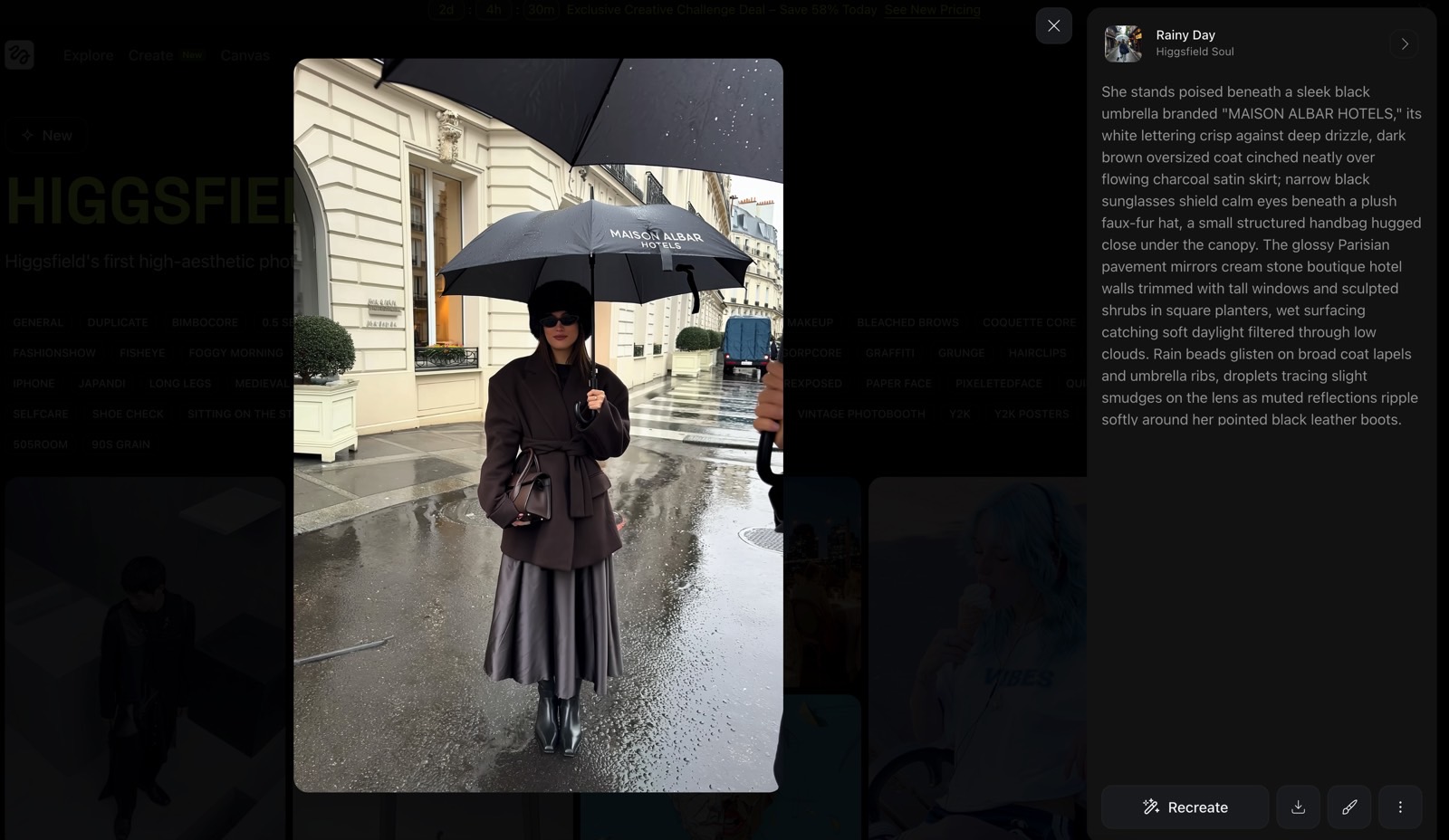 Rain, water, and readable text.