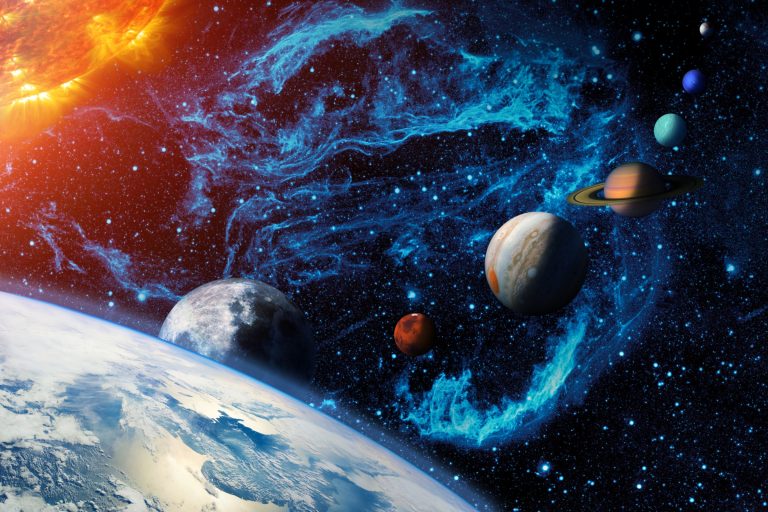 illustration of solar system planets