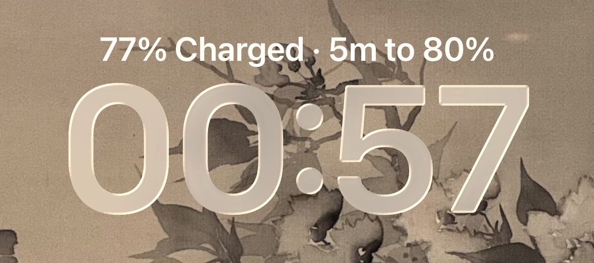 Battery recharge estimate on the Lock Screen.