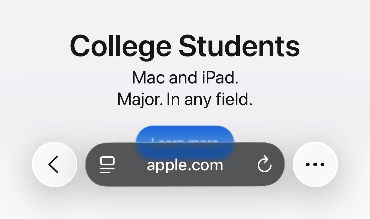 The three-dot menu in Safari is where you'll find all the options you need.