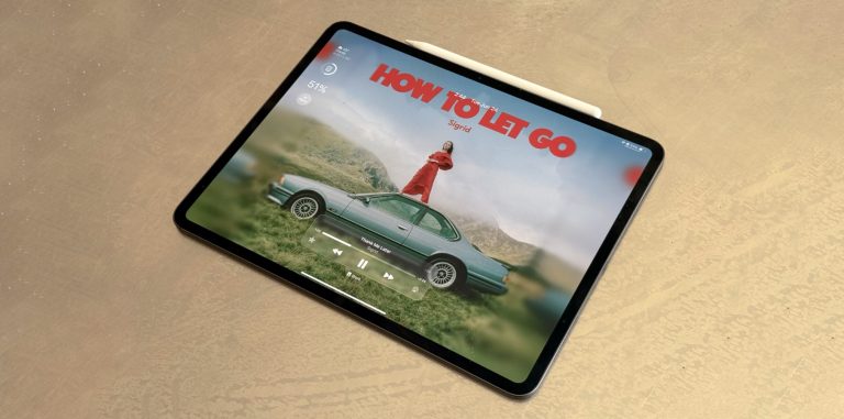 M4 iPad Pro running iPadOS 26 with Apple Music Lock Screen
