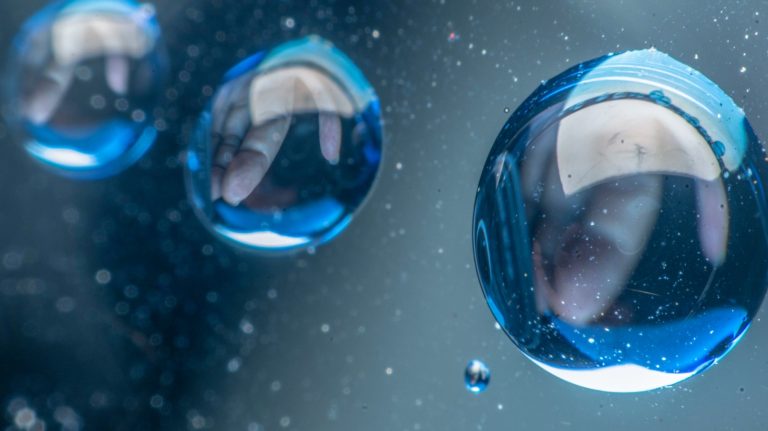 water droplets on glass panel