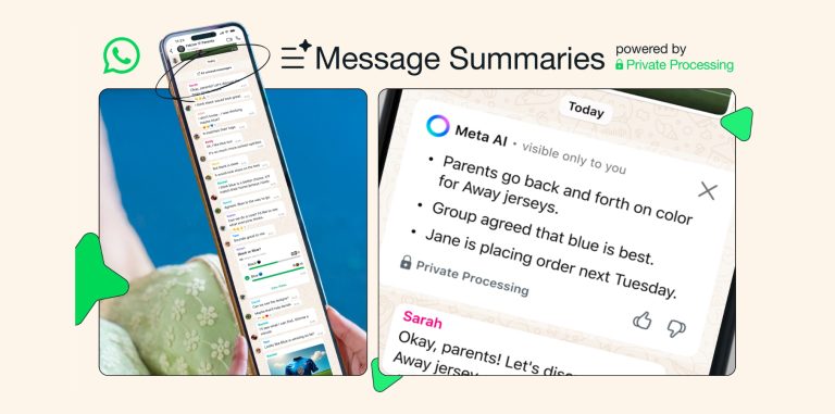 WhatsApp message summarize feature with AI