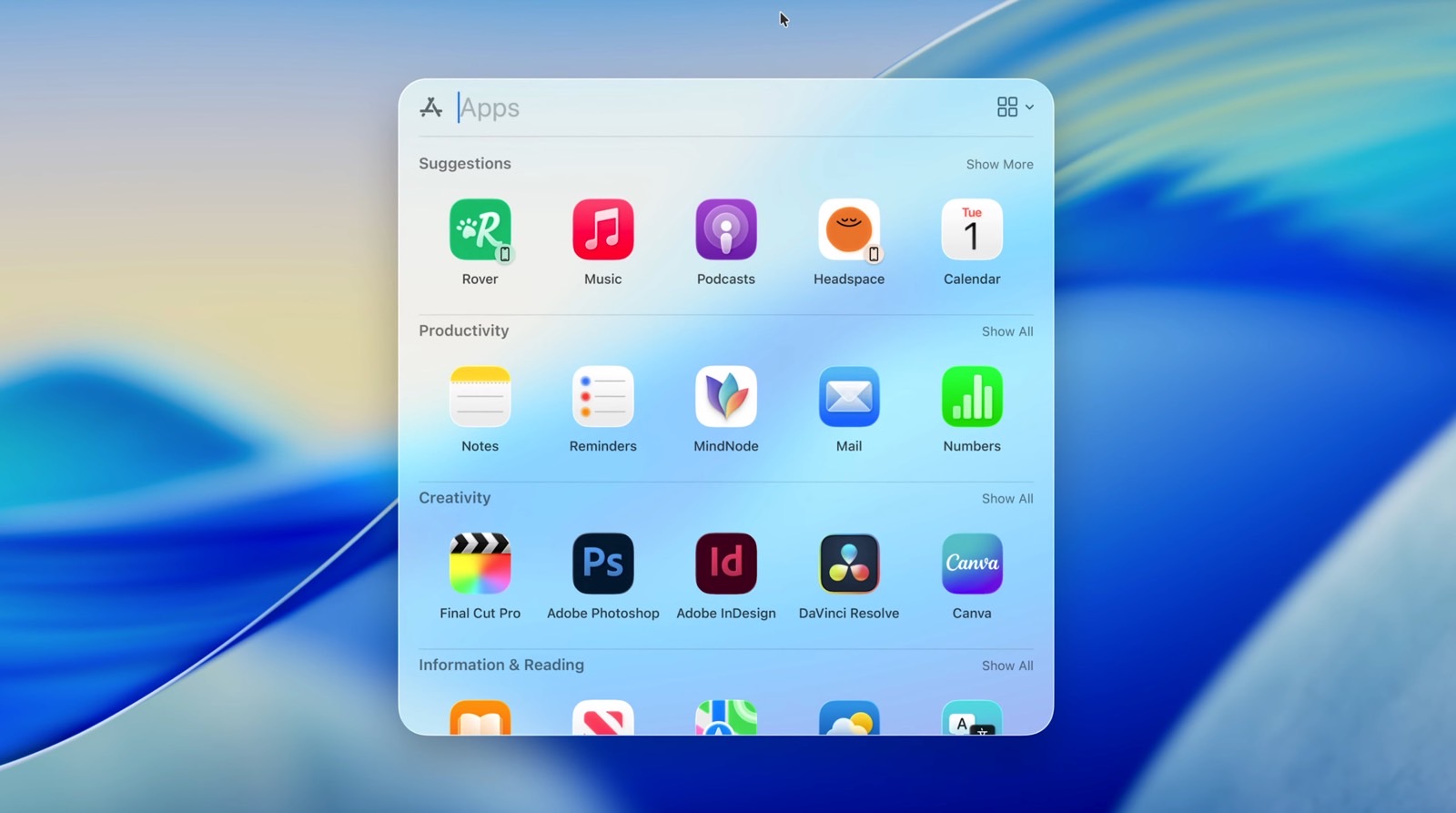 Spotlight can find and suggest apps, including apps on your iPhone.