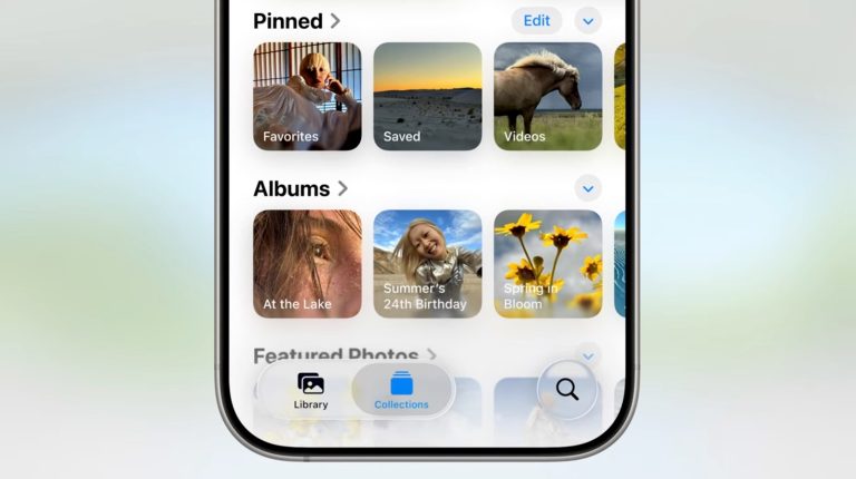 The new Photos UI in iOS 26.