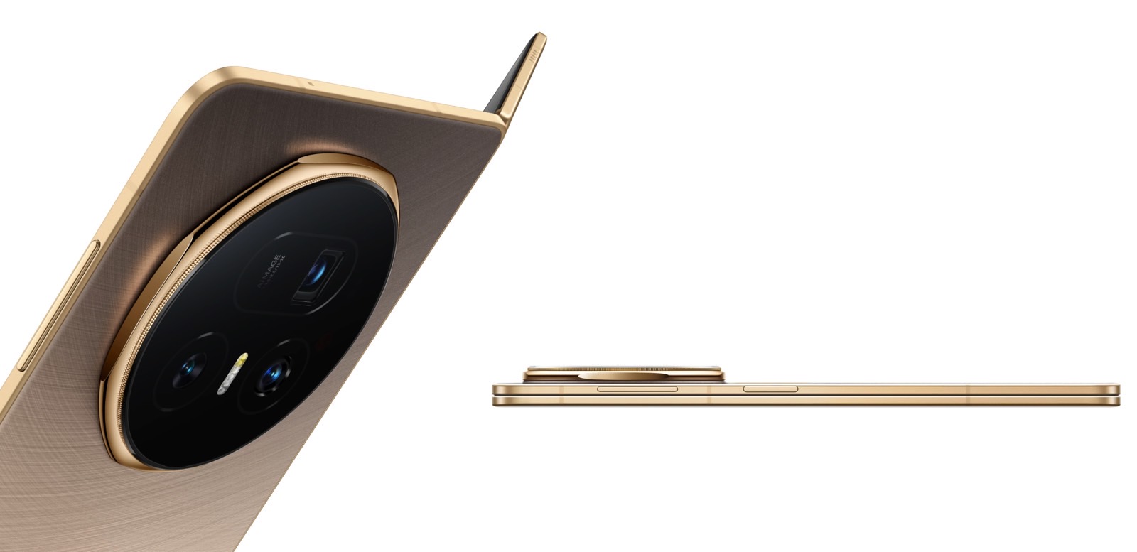 Honor Magic V5 camera (left) and profile (right).