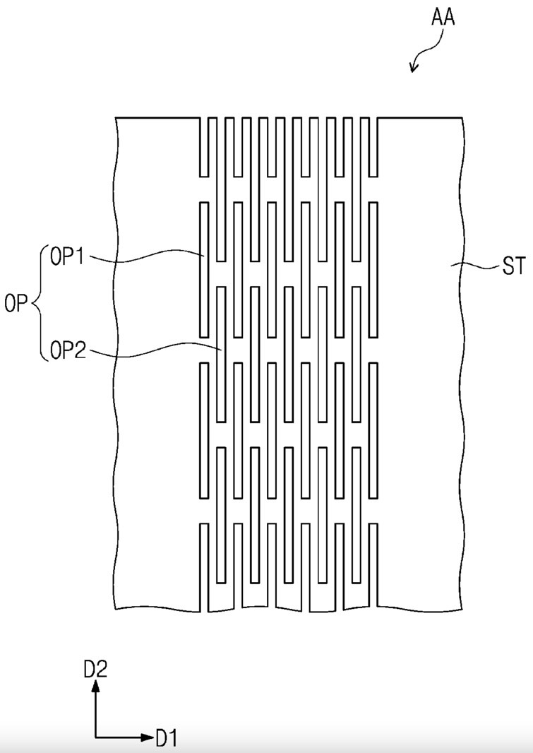 A close-up of the metal plate region that features micro perforations.